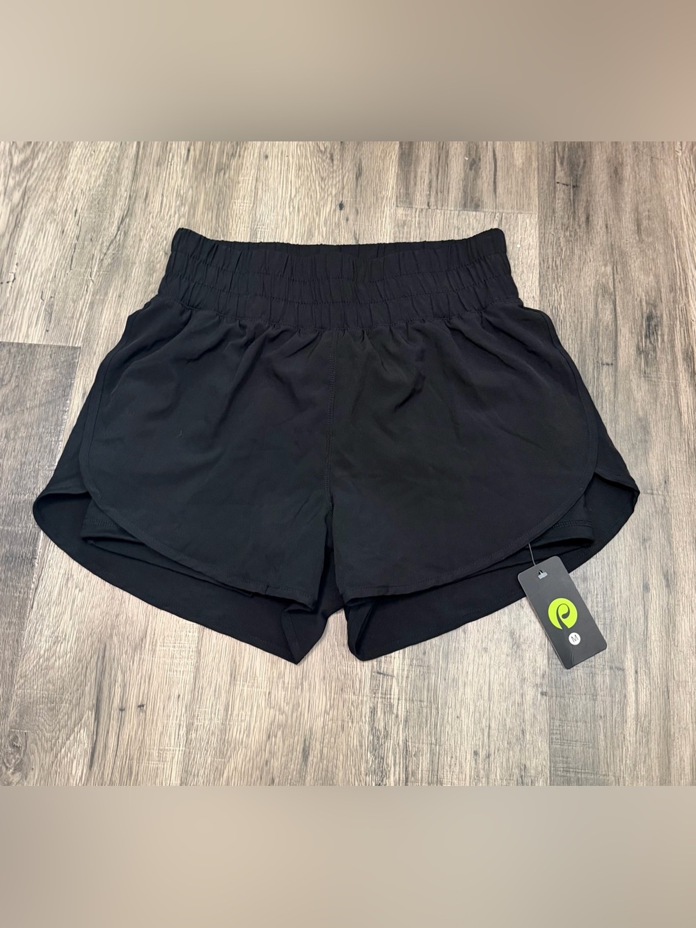 NWT Pinspark Black 2-in-1 Running Shorts High Waisted Size Medium